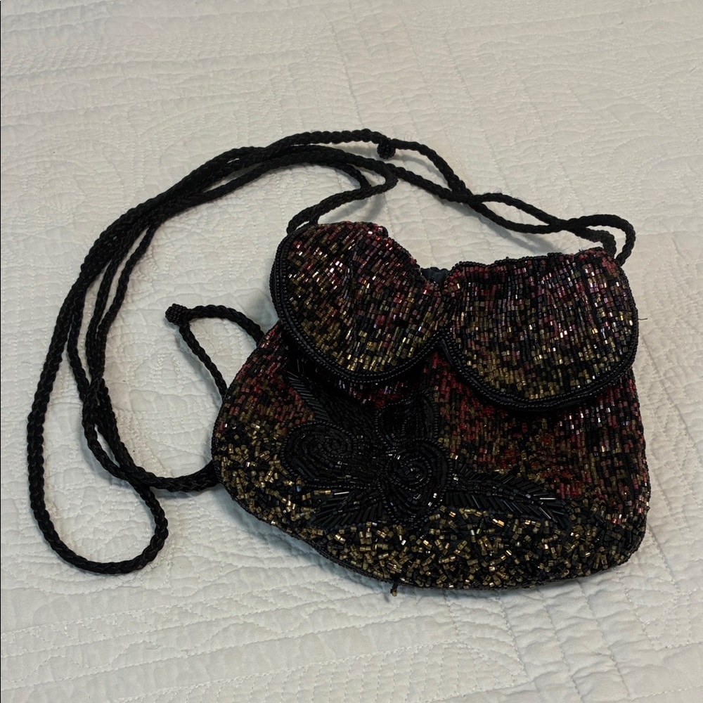 Cute Beaded Drawstring Bag